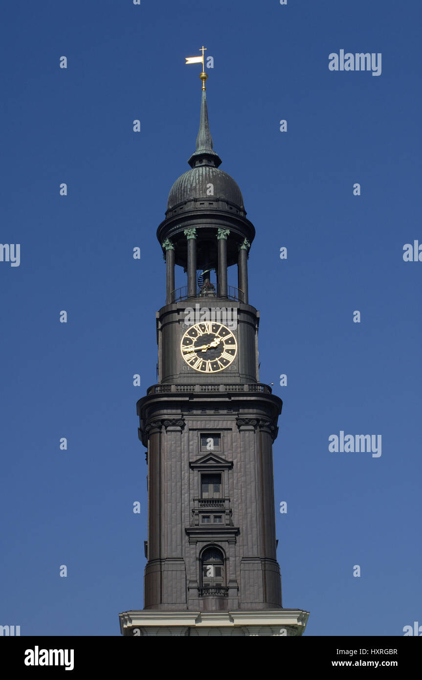 Germany, Hamburg, hamburger, town, Gro? town, day, during the day, tower, towers, historical, more historically, church, churches, steeple, steeples,  Stock Photo