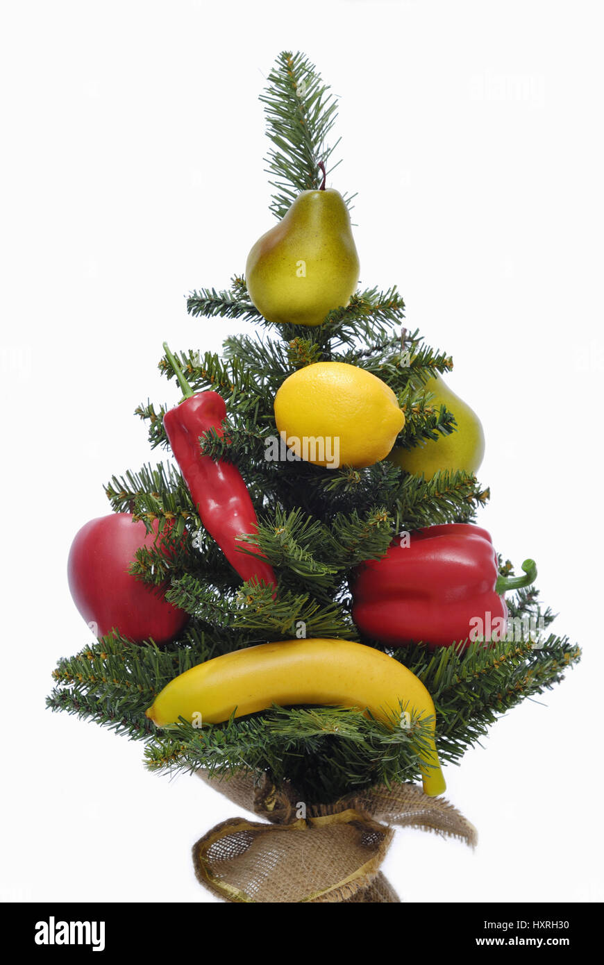 Alternatively decorated Christmas tree, Alternativ geschmückter Weihnachtsbaum Stock Photo