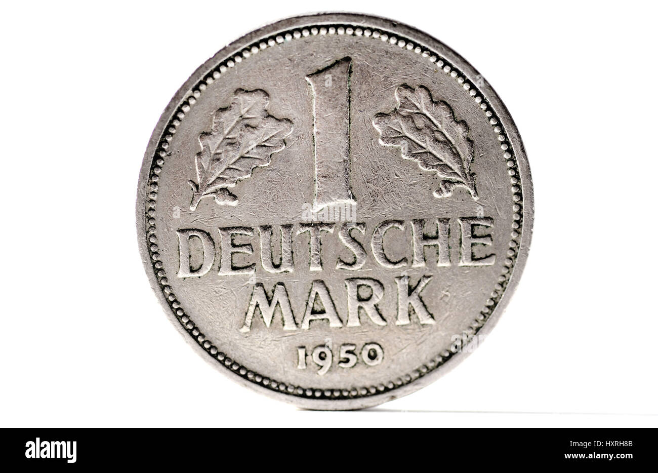 Deutsche Mark coin, D-Mark-Münze Stock Photo - Alamy
