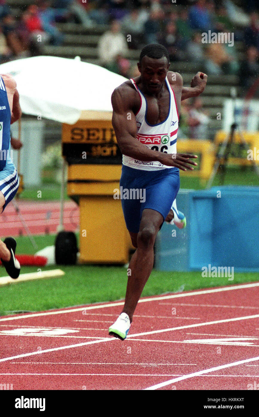 LINFORD CHRISTIE 100 METRES 20 July 1997 Stock Photo