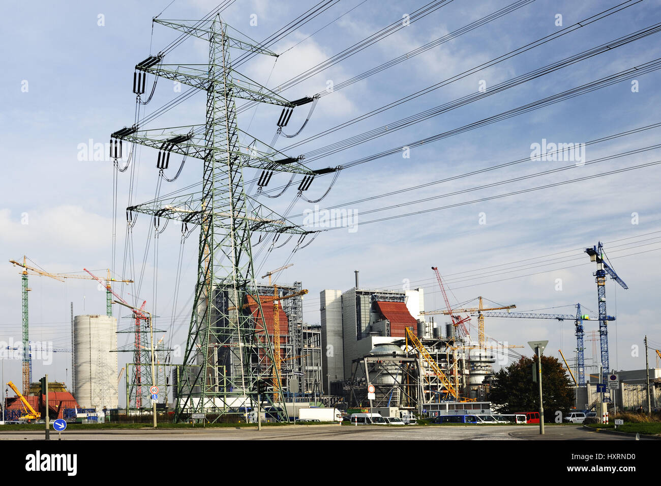 Construction works on the power station moor castle in Hamburg, Germany