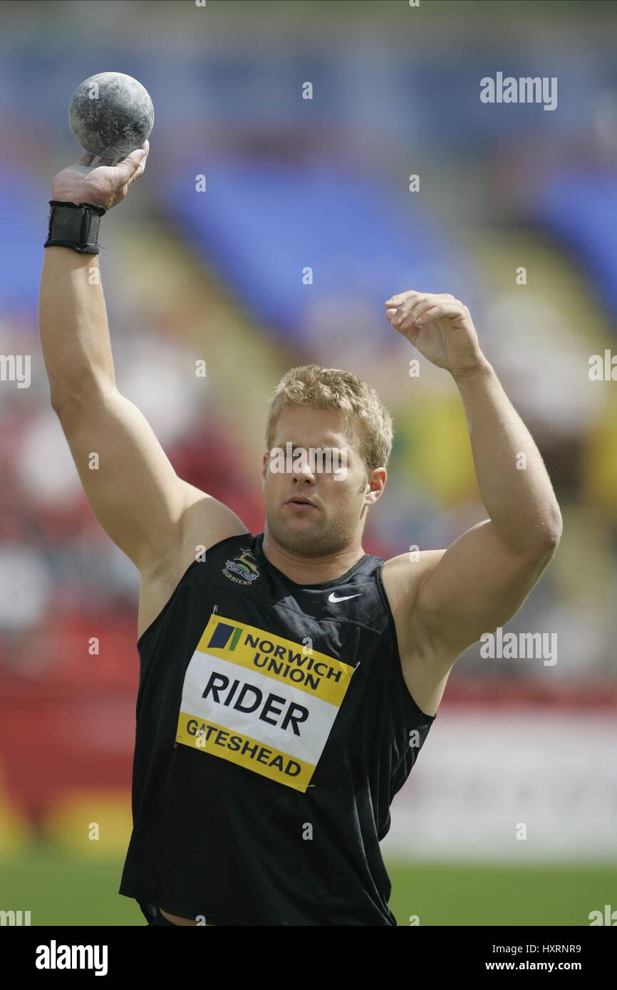 SCOTT RIDER SHOT PUT GATESHEAD INTERNATIONAL STADIUM GATESHEAD ENGLAND ...