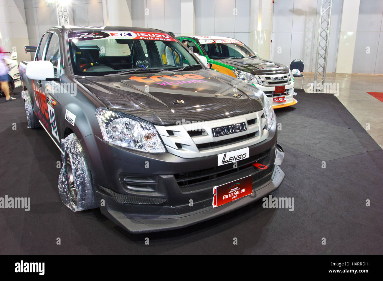 BANGKOK - JUNE 23 : ISUZU D-MAX  show at The second Bangkok International Auto Salon 2013, the largest and most magnificent Modified Car and automobil Stock Photo