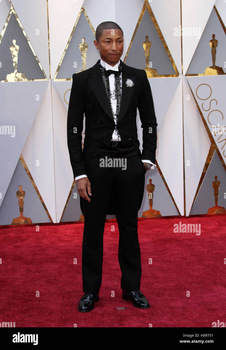 89th Annual Academy Awards held at the Dolby Theatre at the Hollywood & Highland Center  Featuring: Pharrell Williams Where: Los Angeles, California, United States When: 26 Feb 2017 Stock Photo