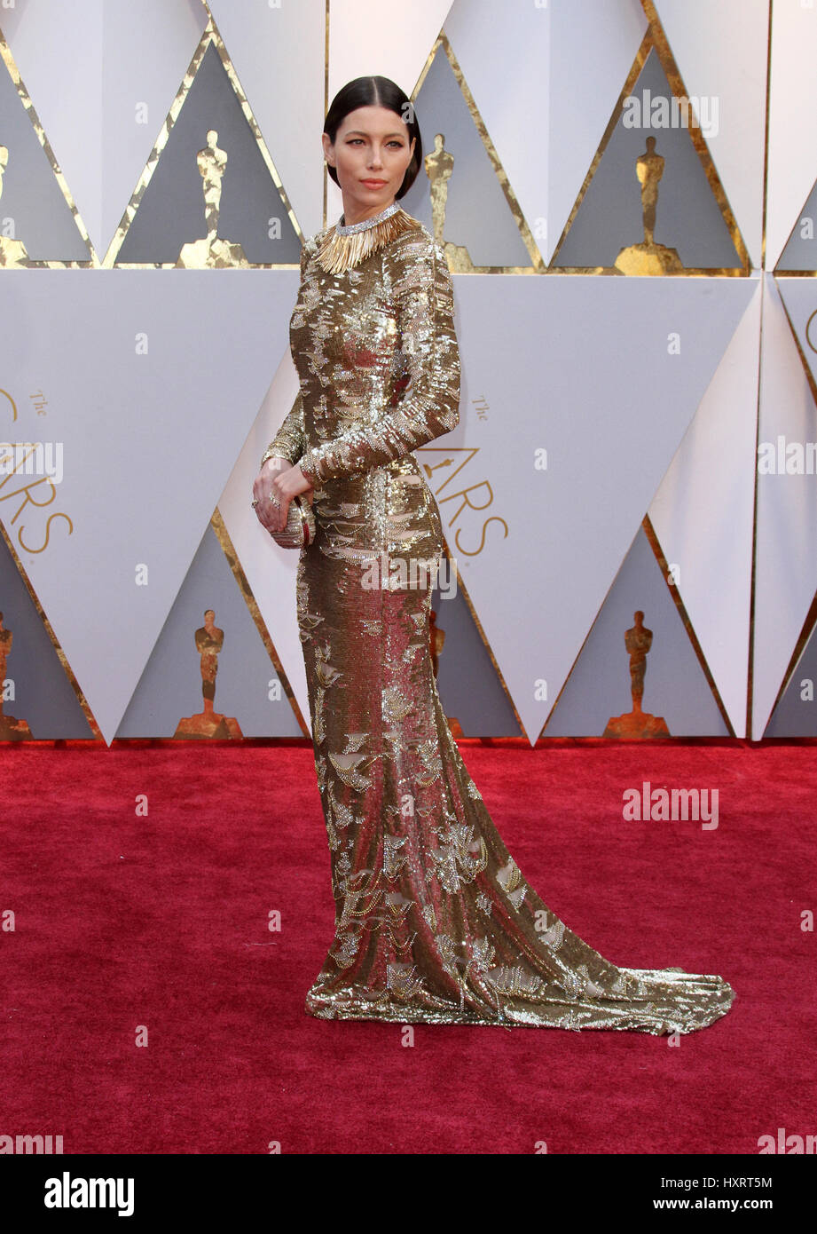 89th Annual Academy Awards held at the Dolby Theatre at the Hollywood & Highland Center  Featuring: Jessica Biel Where: Los Angeles, California, United States When: 26 Feb 2017 Stock Photo