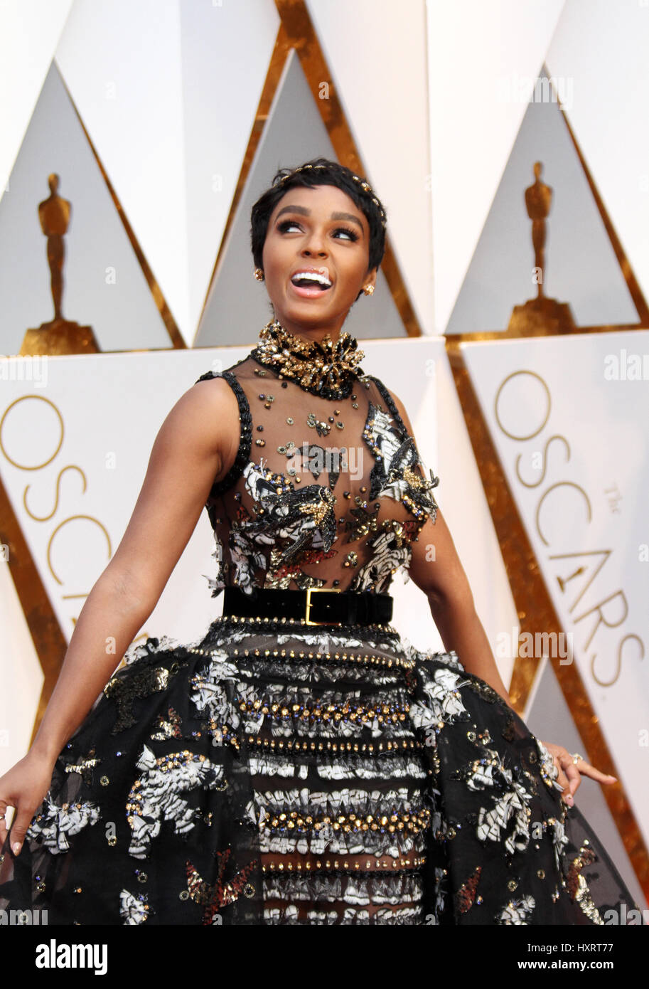 89th Annual Academy Awards held at the Dolby Theatre at the Hollywood & Highland Center  Featuring: Janelle Monae Where: Los Angeles, California, United States When: 26 Feb 2017 Stock Photo