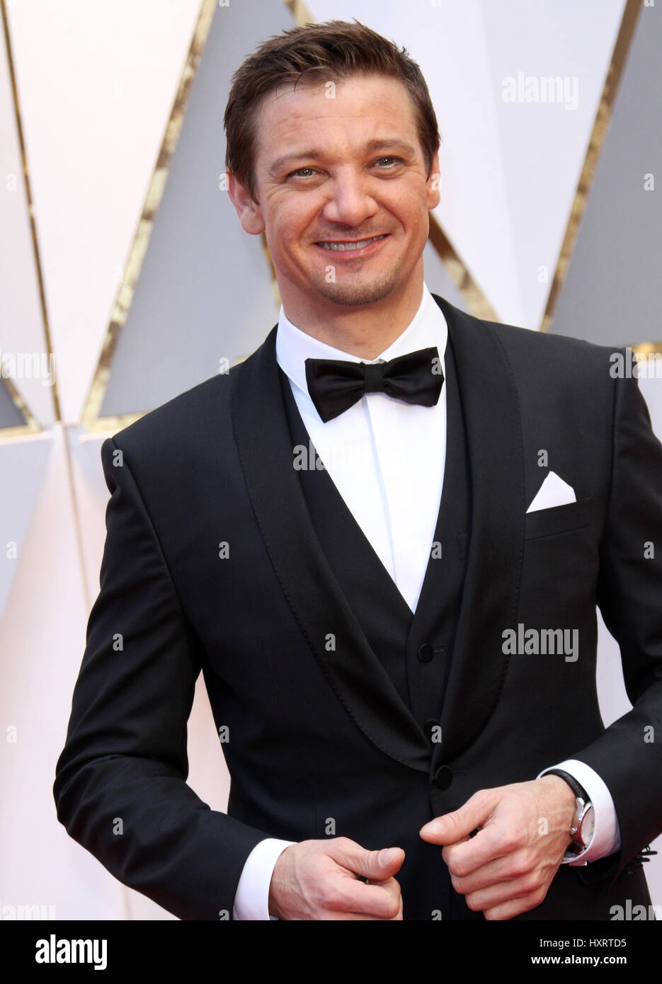 89th Annual Academy Awards held at the Dolby Theatre at the Hollywood & Highland Center  Featuring: Jeremy Renner Where: Los Angeles, California, United States When: 26 Feb 2017 Stock Photo
