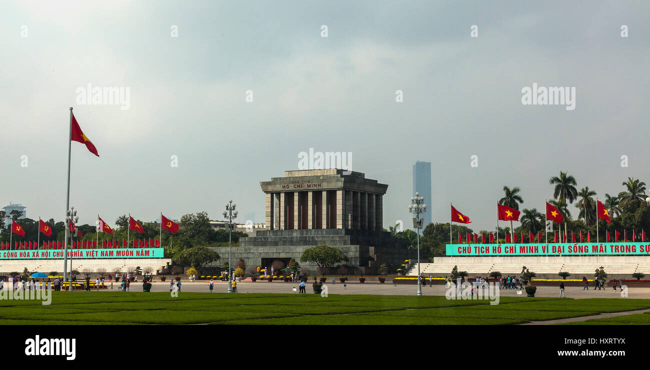 Ho Chi Minh's mausoleum in Hanoi. The embalmed body of Ho Chi Minh is preserved in the cooled Ho Chi Minh's mausoleum in Hanoi. The embalmed body of Ho Chi Minh is preserved in the cooled