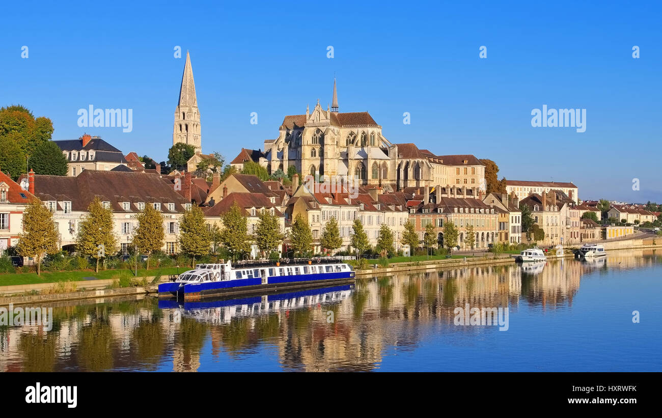 Auxerre Abbey of Saint-Germain d'Auxerre Stock Photo