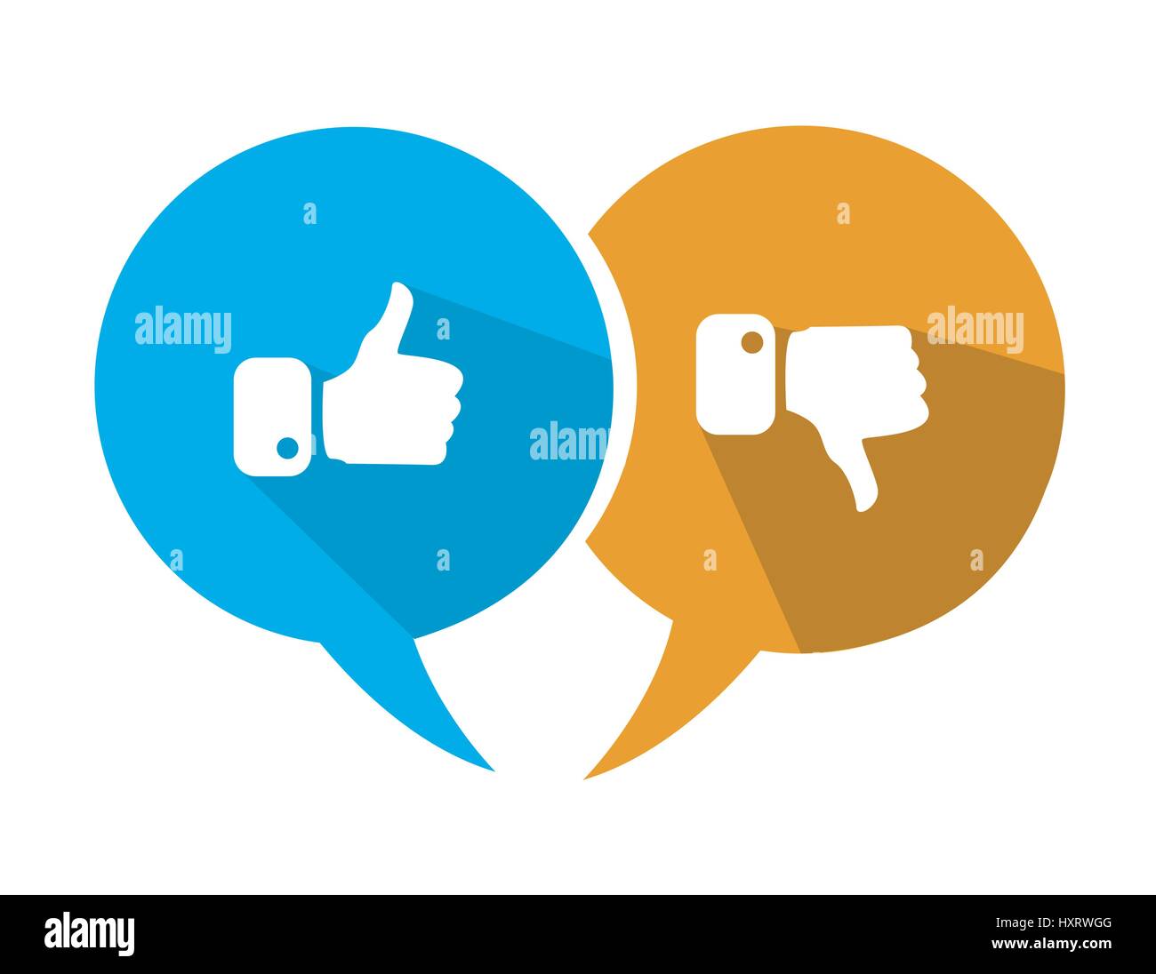 Modern Thumbs Up and Thumbs Down Icons Stock Vector Image & Art - Alamy