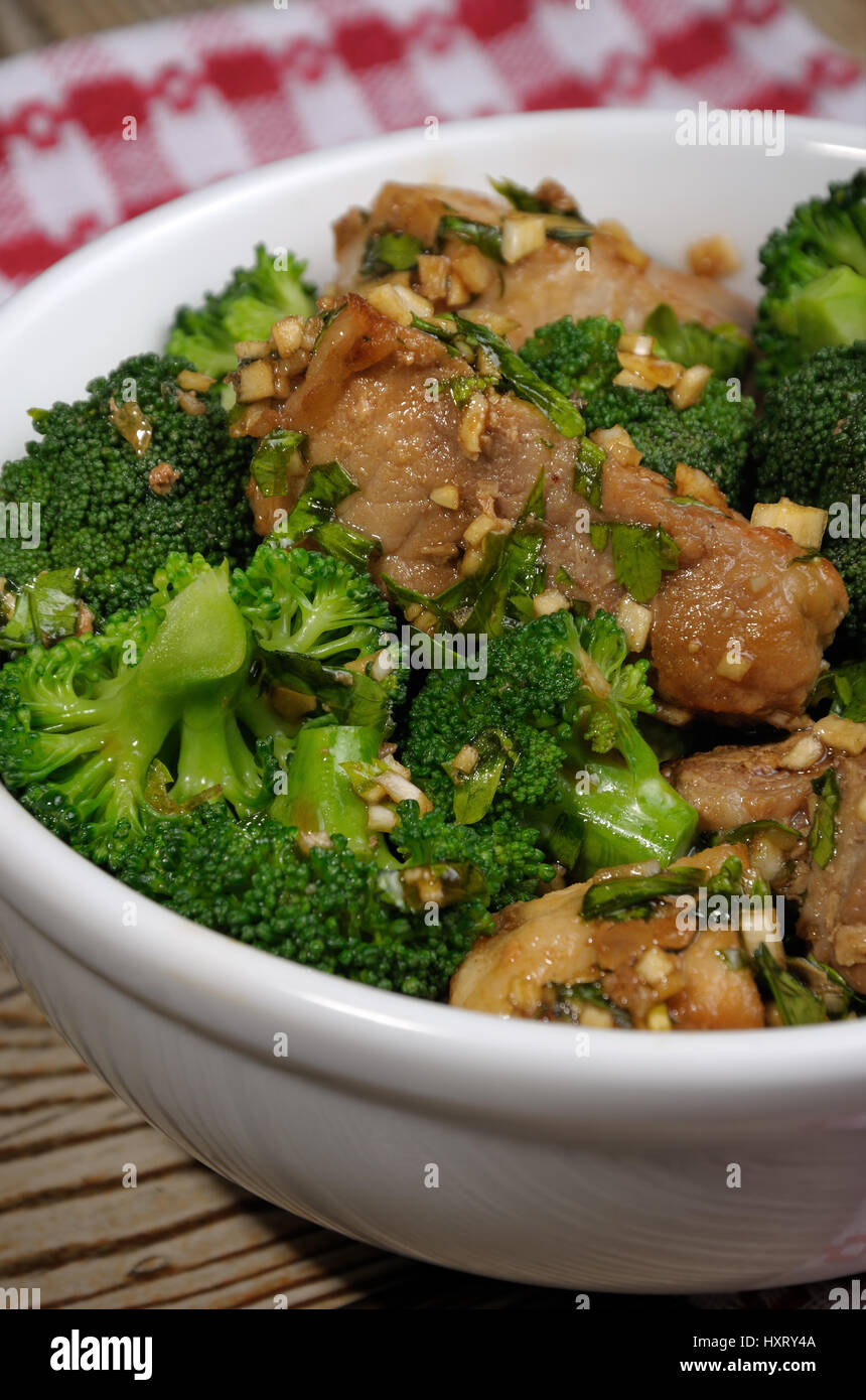 Easy Garlic and Ginger,parsley, Glazed Sticky Pork Stock Photo Alamy