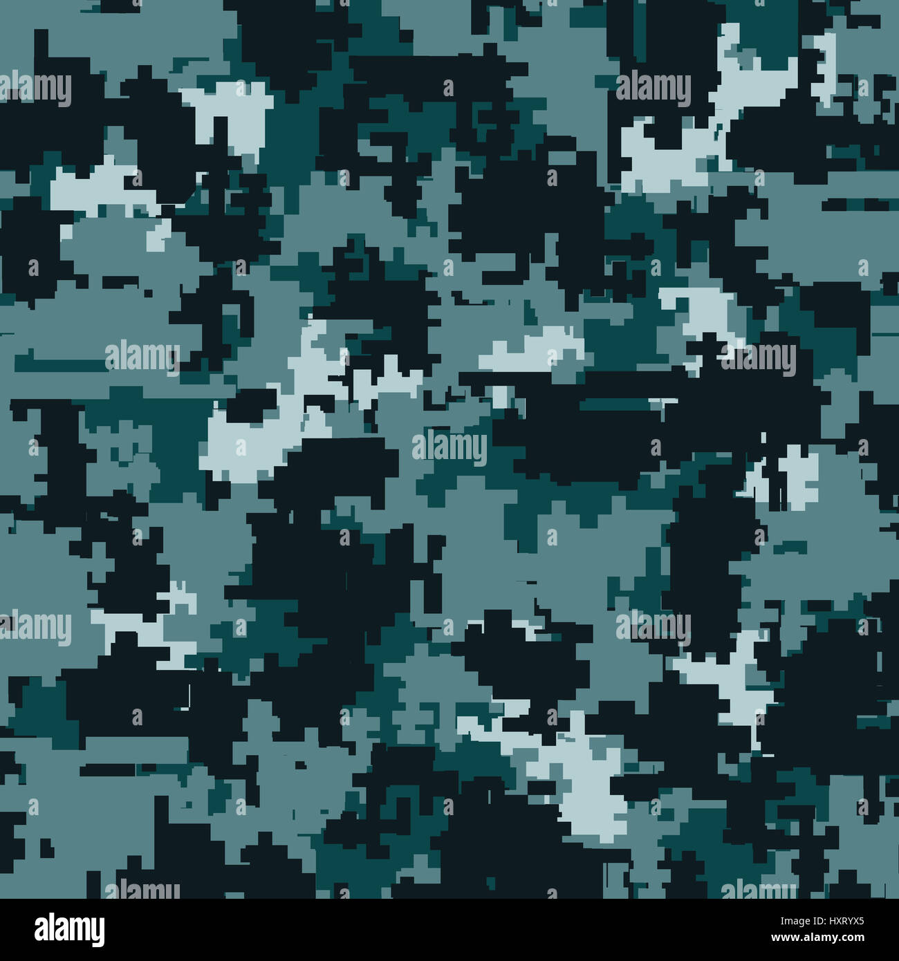 Digital camouflage seamless patterns Stock Photo