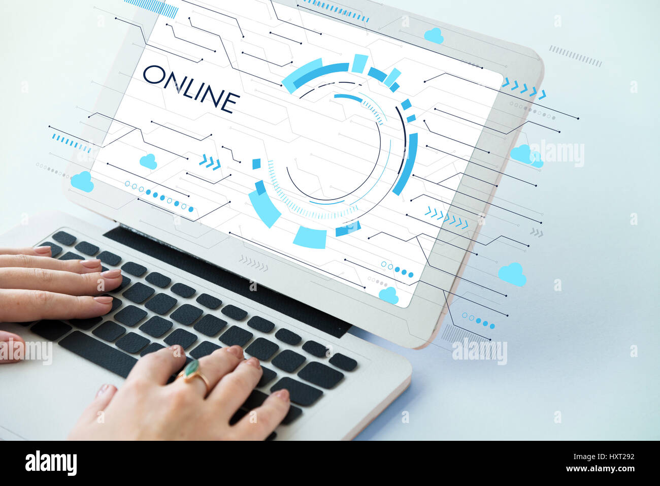 Data Backup Online Connection Stock Photo