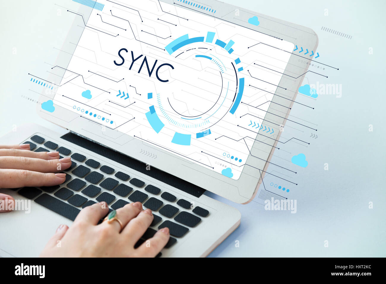 Community Cloud Storage Sync Secure Stock Photo Alamy