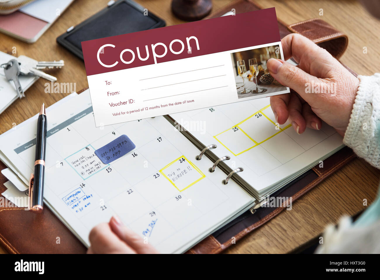 Gift Voucher Coupon Discount Special Offer Stock Photo