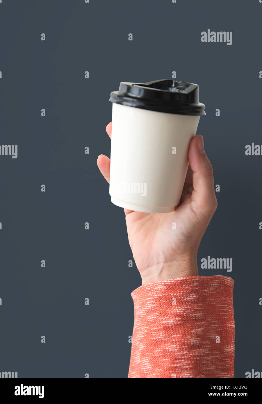 Human Hand Holding Coffee Cup Morning Drinks Stock Photo - Alamy