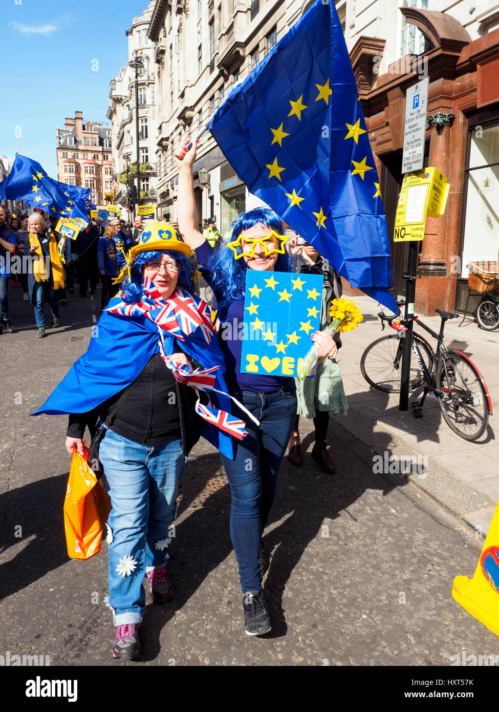 25th March 2017 Rally pro European Union against Brexit - London, England Stock Photo