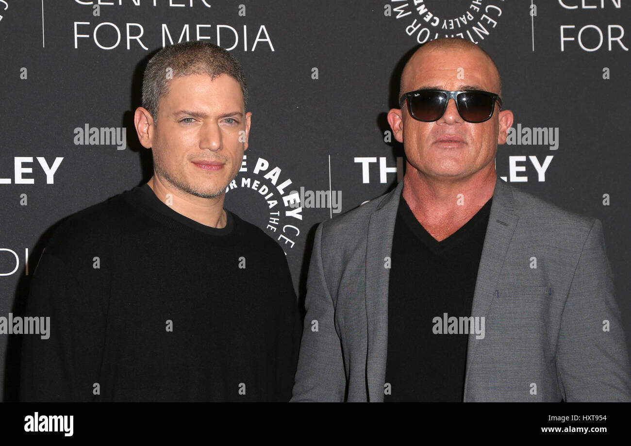 Beverly Hills, Ca. 29th Mar, 2017. Wentworth Miller, Dominic Purcell, At 2017 PaleyLive LA Spring Season - 'Prison Break' At The Paley Center for Media In California on March 29, 2017. Credit: Fs/Media Punch/Alamy Live News Stock Photo