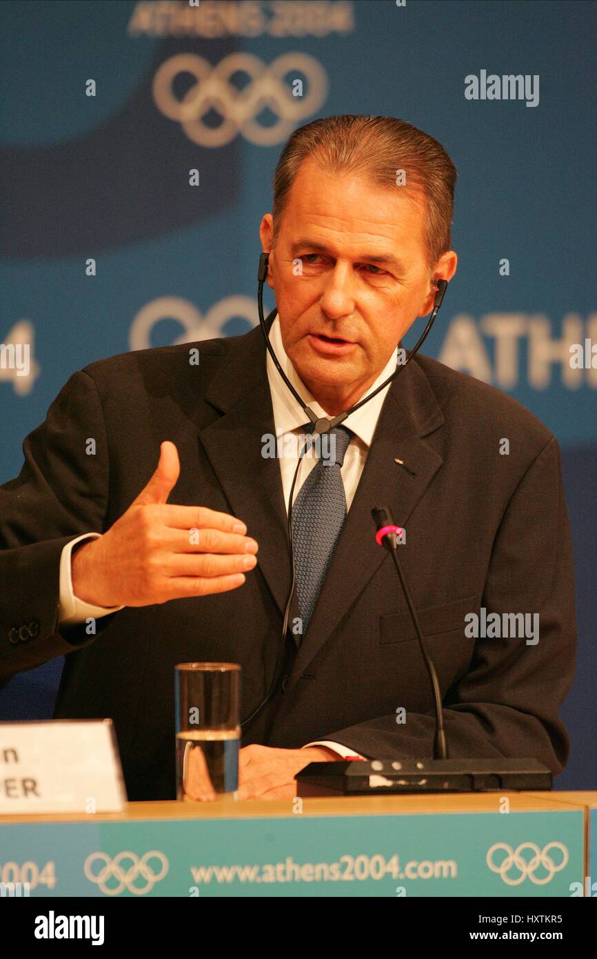 DR JACQUES ROGGE IOC PRESIDENT ATHENS GREECE 13 August 2004 Stock Photo