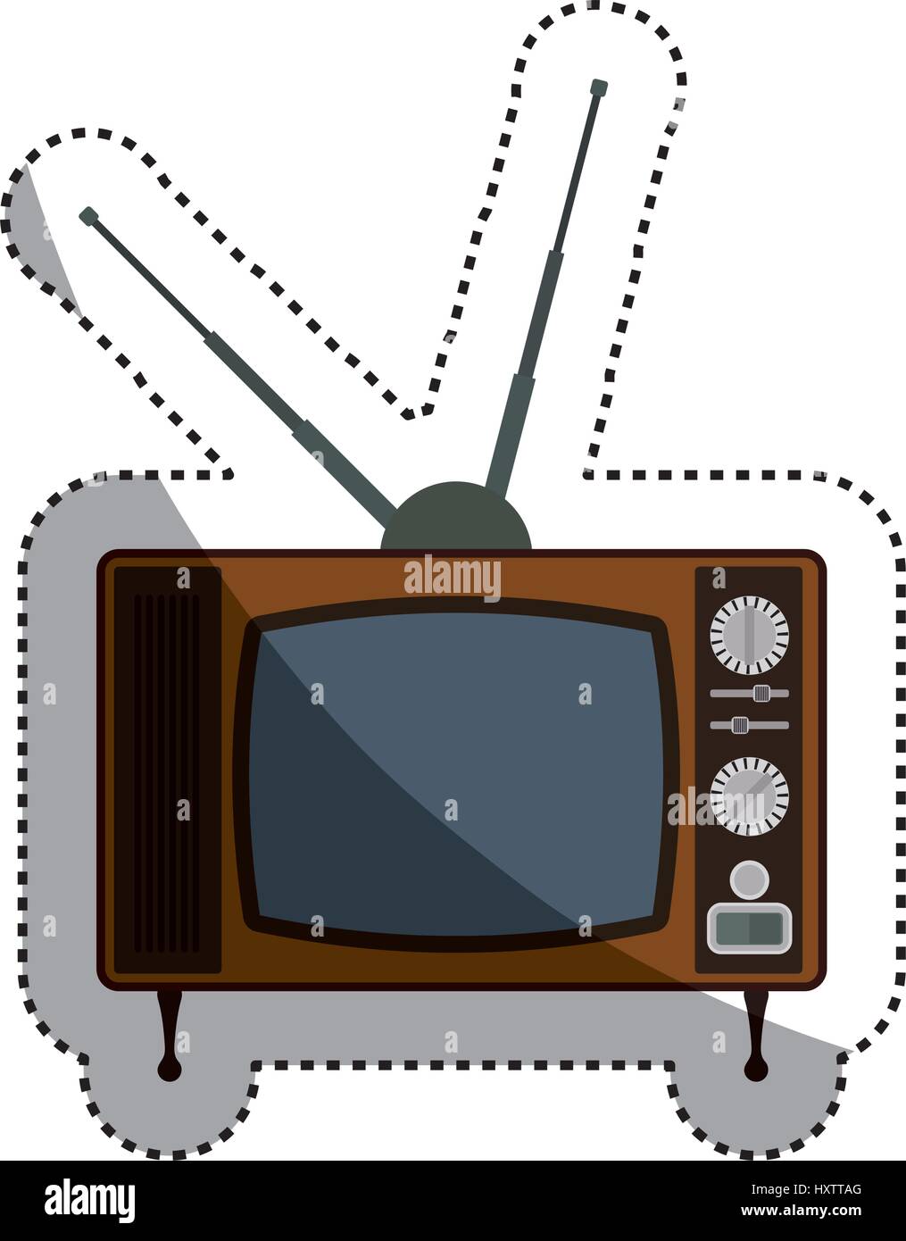 Old television media Stock Vector Image & Art - Alamy