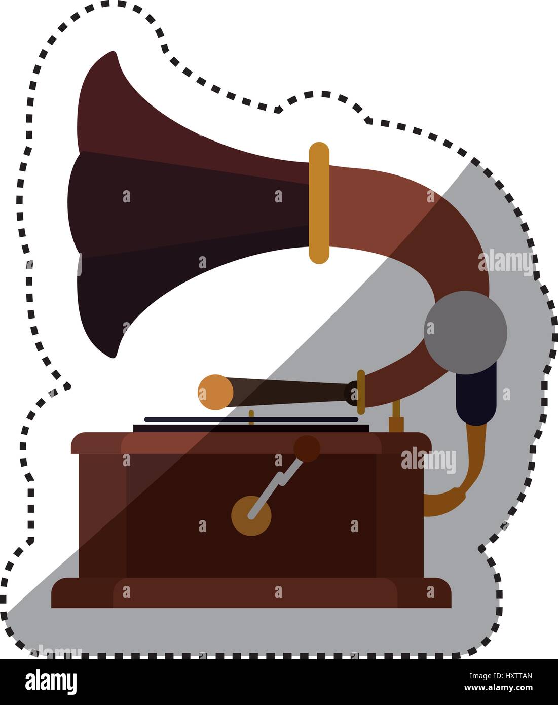 Vintage gramophone music device Stock Vector Image & Art Alamy