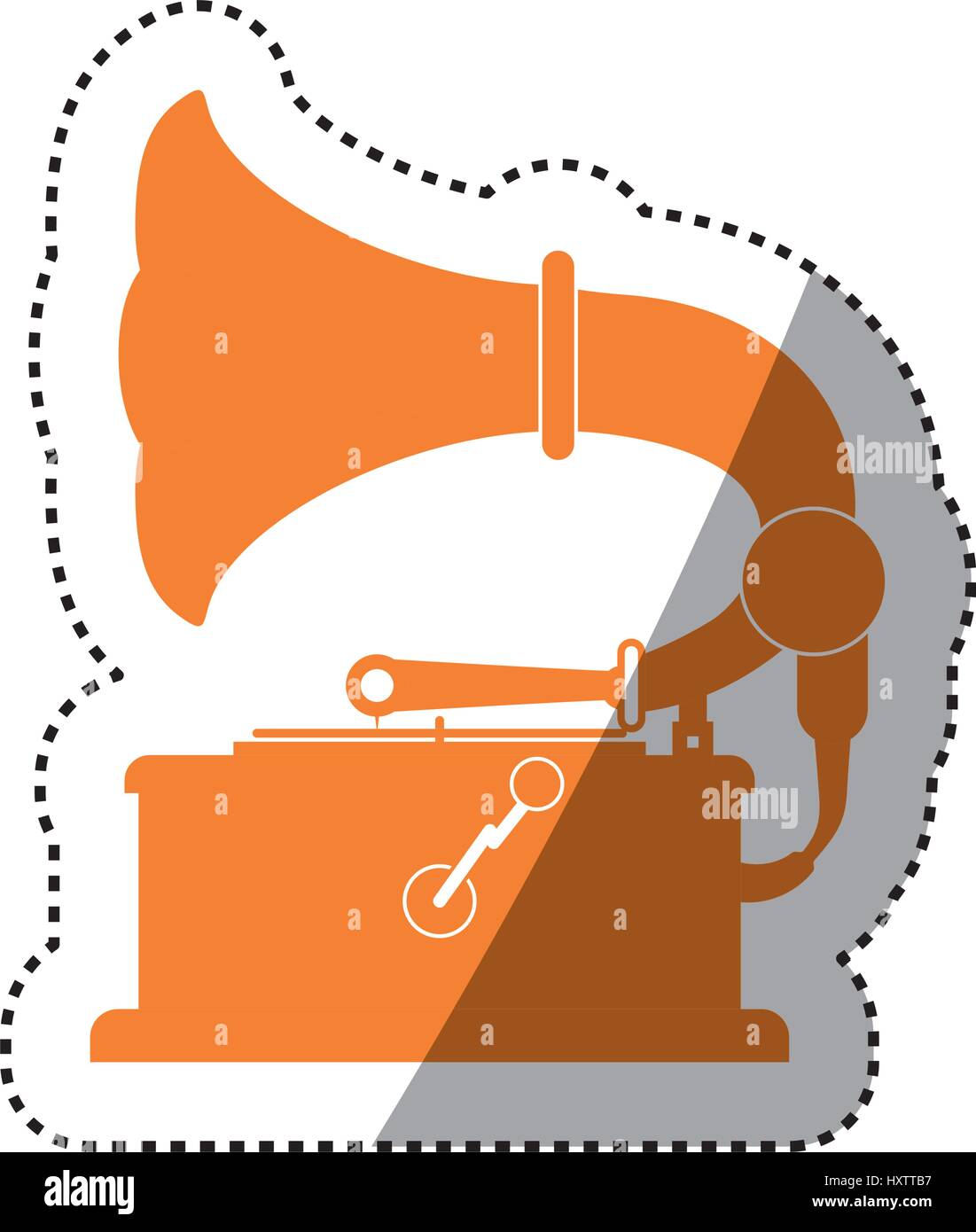 Vintage gramophone music device Stock Vector Image & Art Alamy