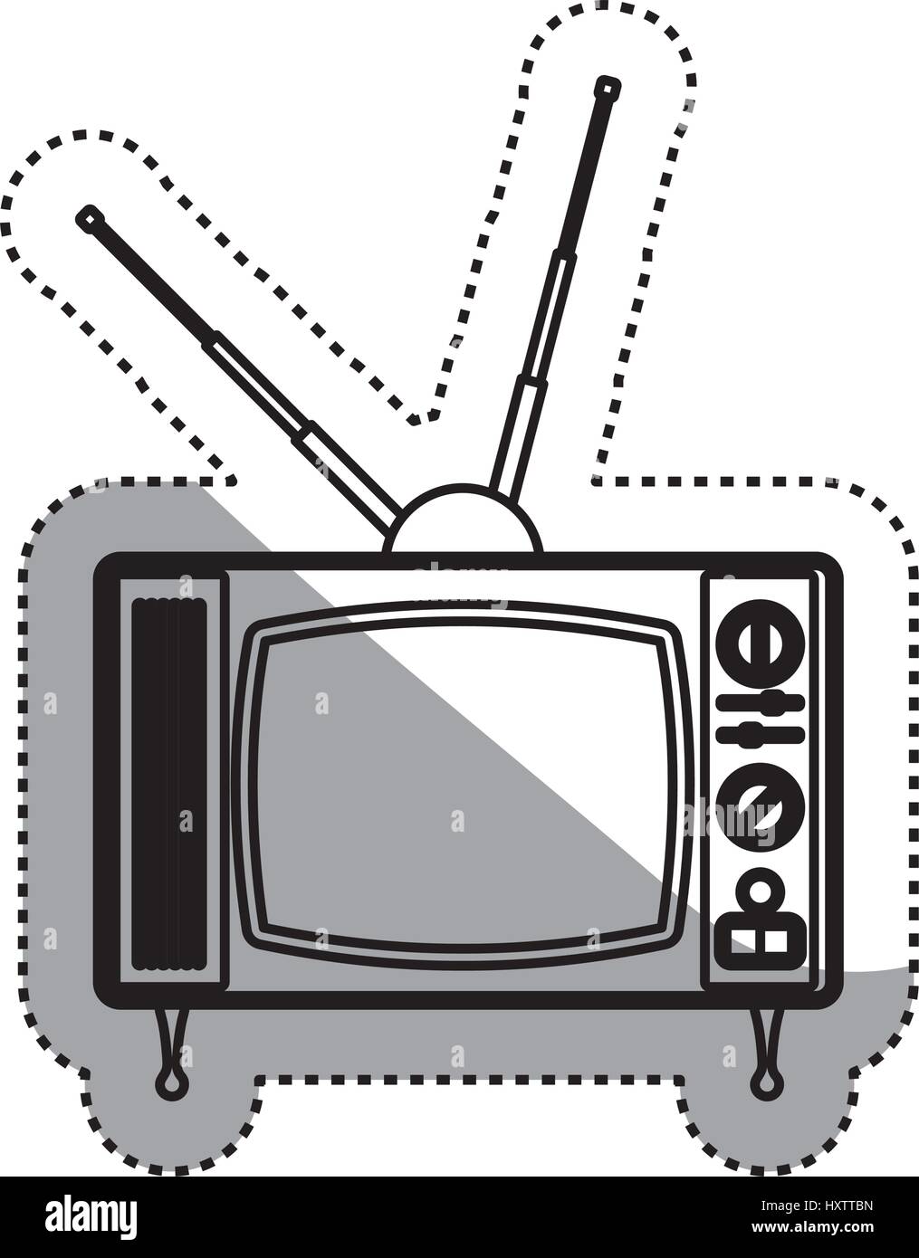 Old television media Stock Vector Image & Art - Alamy