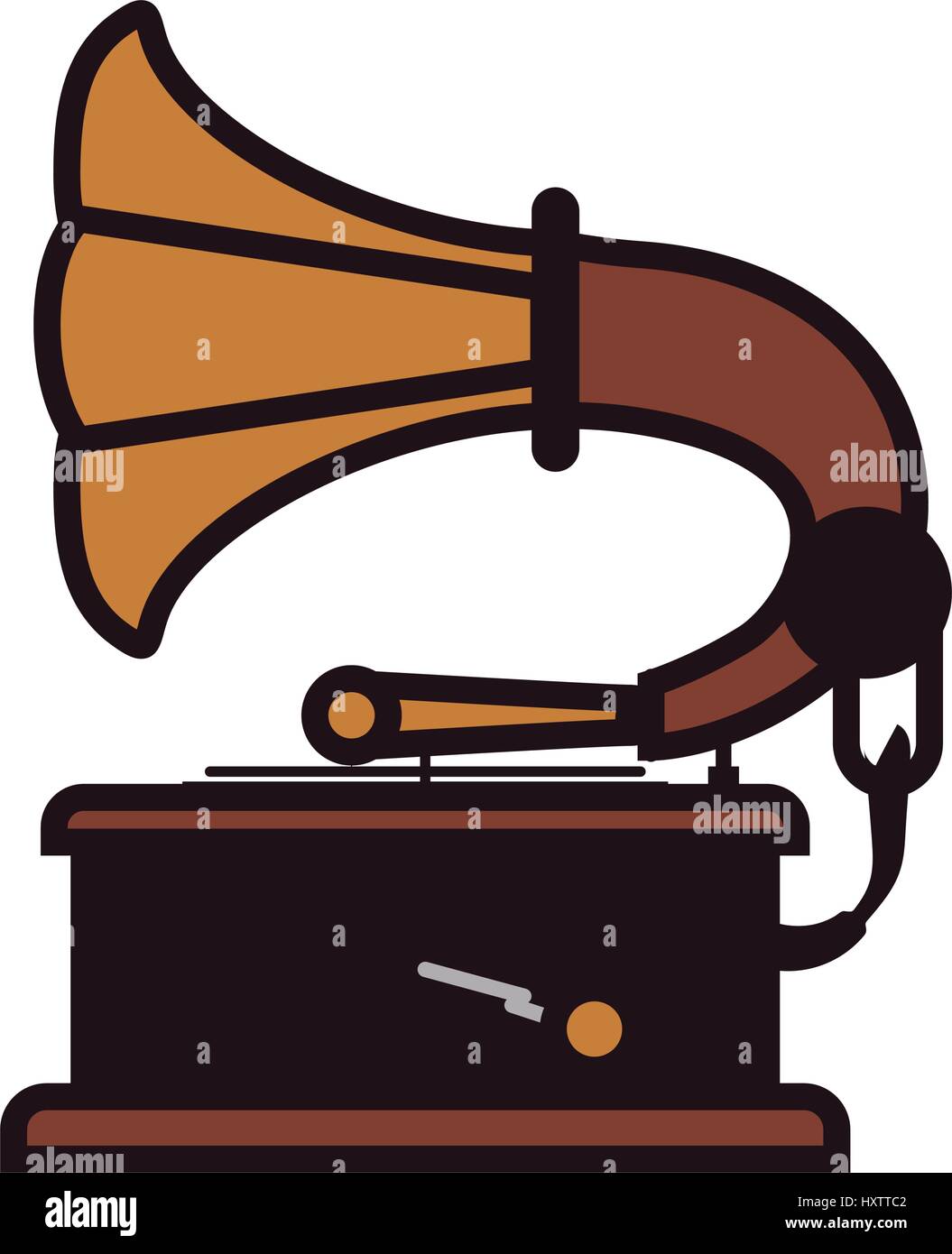 Vintage gramophone music device Stock Vector
