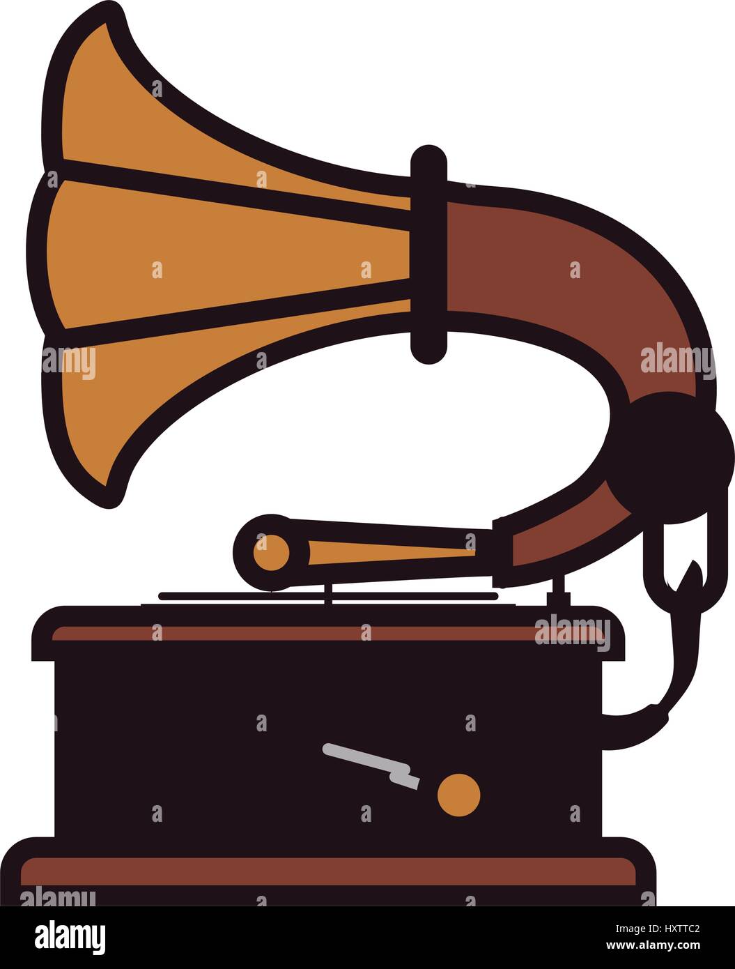 Vintage gramophone music device Stock Vector Image & Art Alamy