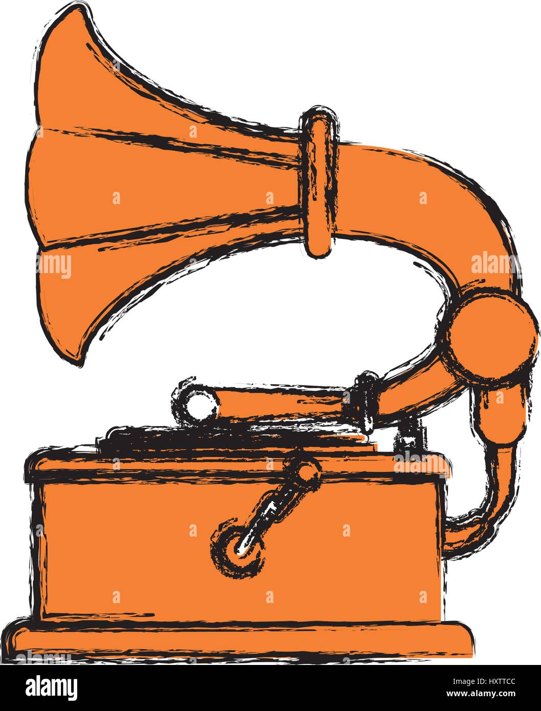 Vintage gramophone music device Stock Vector Image & Art Alamy