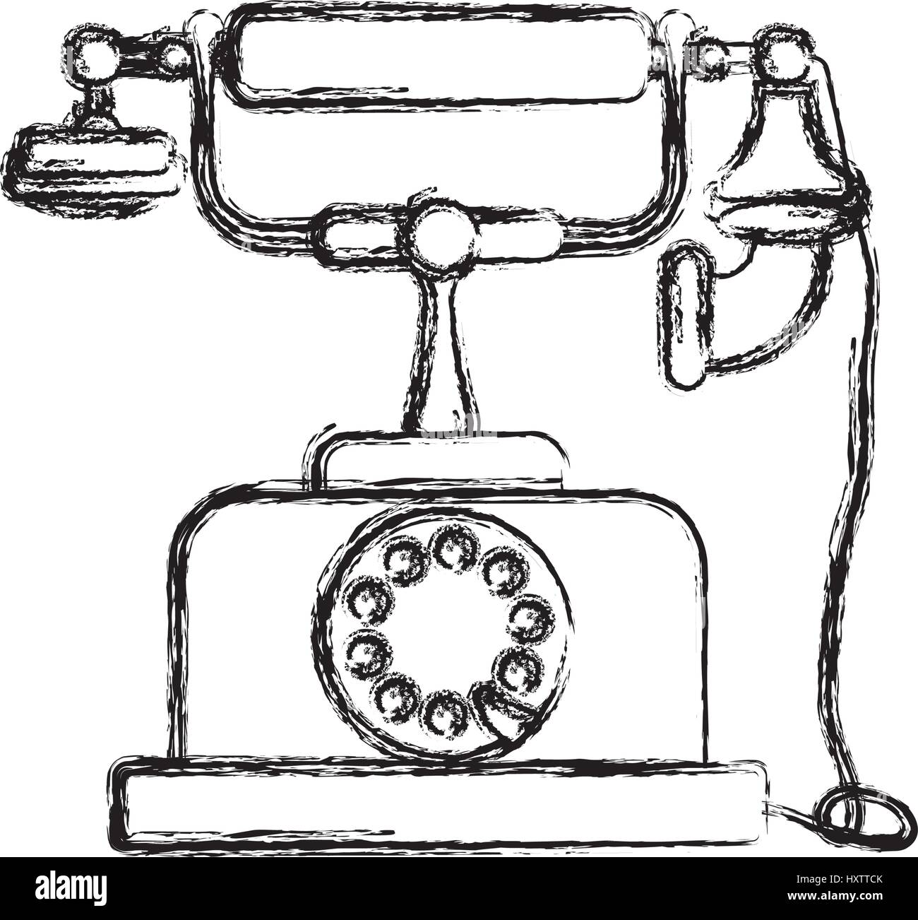Vintage antique telephone Stock Vector Image &amp; Art - Alamy