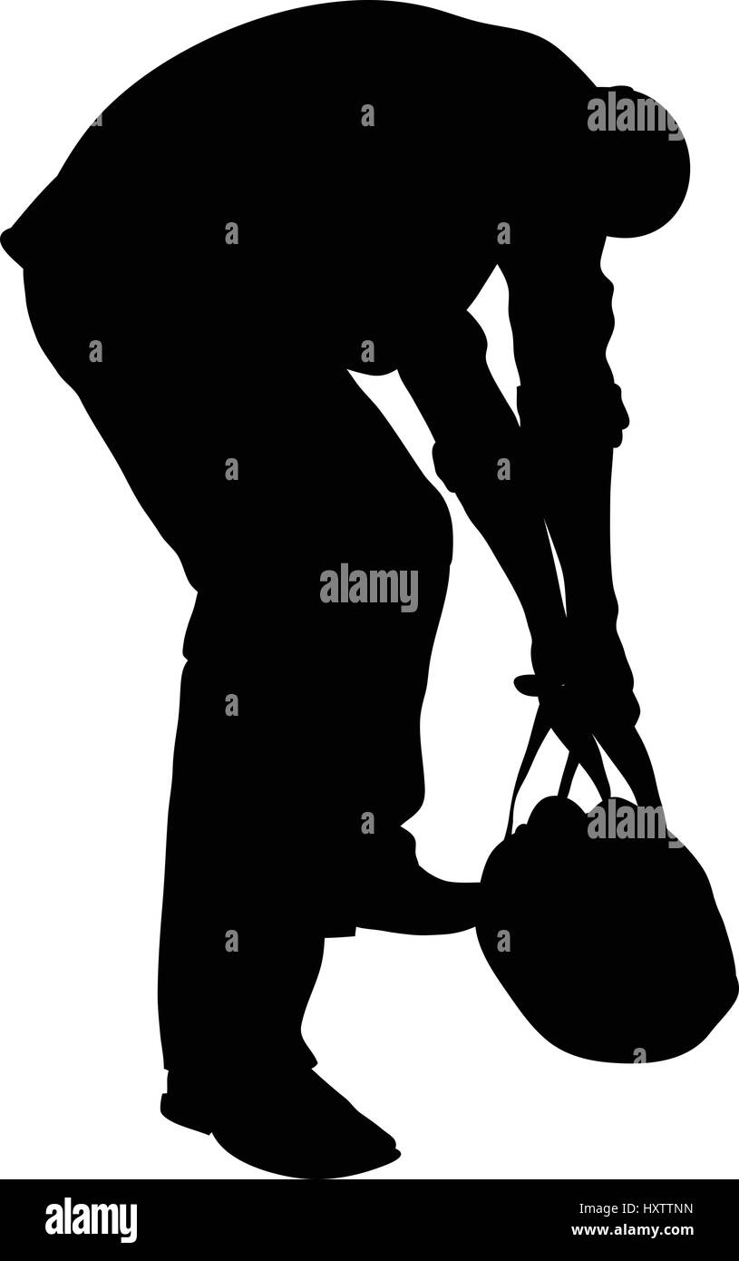 Lifting heavy bag hi-res stock photography and images - Alamy