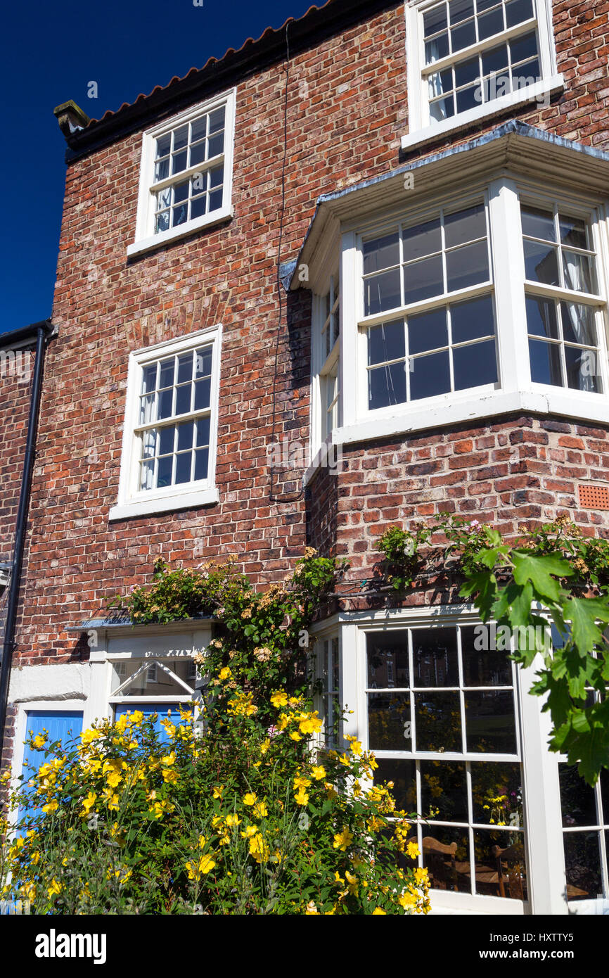 Houses on West Green, Stokesley, North Yorkshire, England, UK Stock