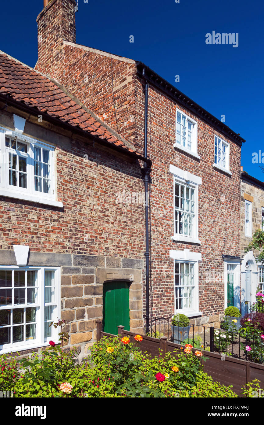 Houses on West Green, Stokesley, North Yorkshire, England, UK Stock