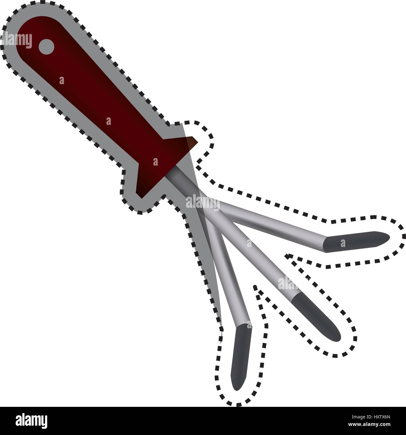 Rake gardening tool Stock Vector Image & Art - Alamy
