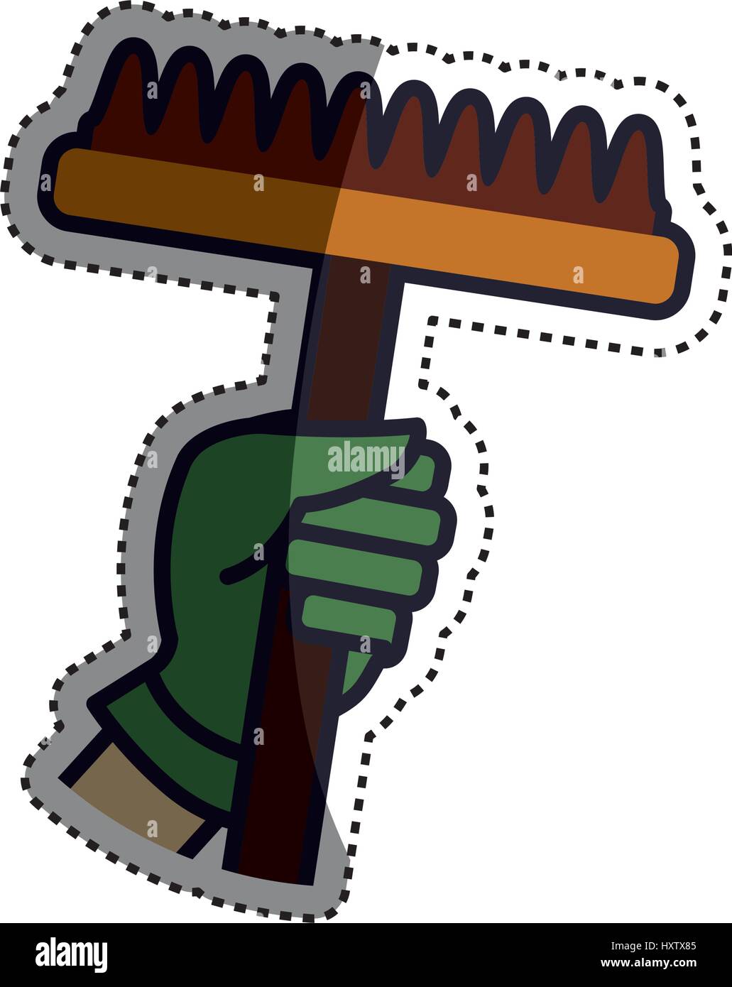 Rake gardening tool Stock Vector Image & Art - Alamy