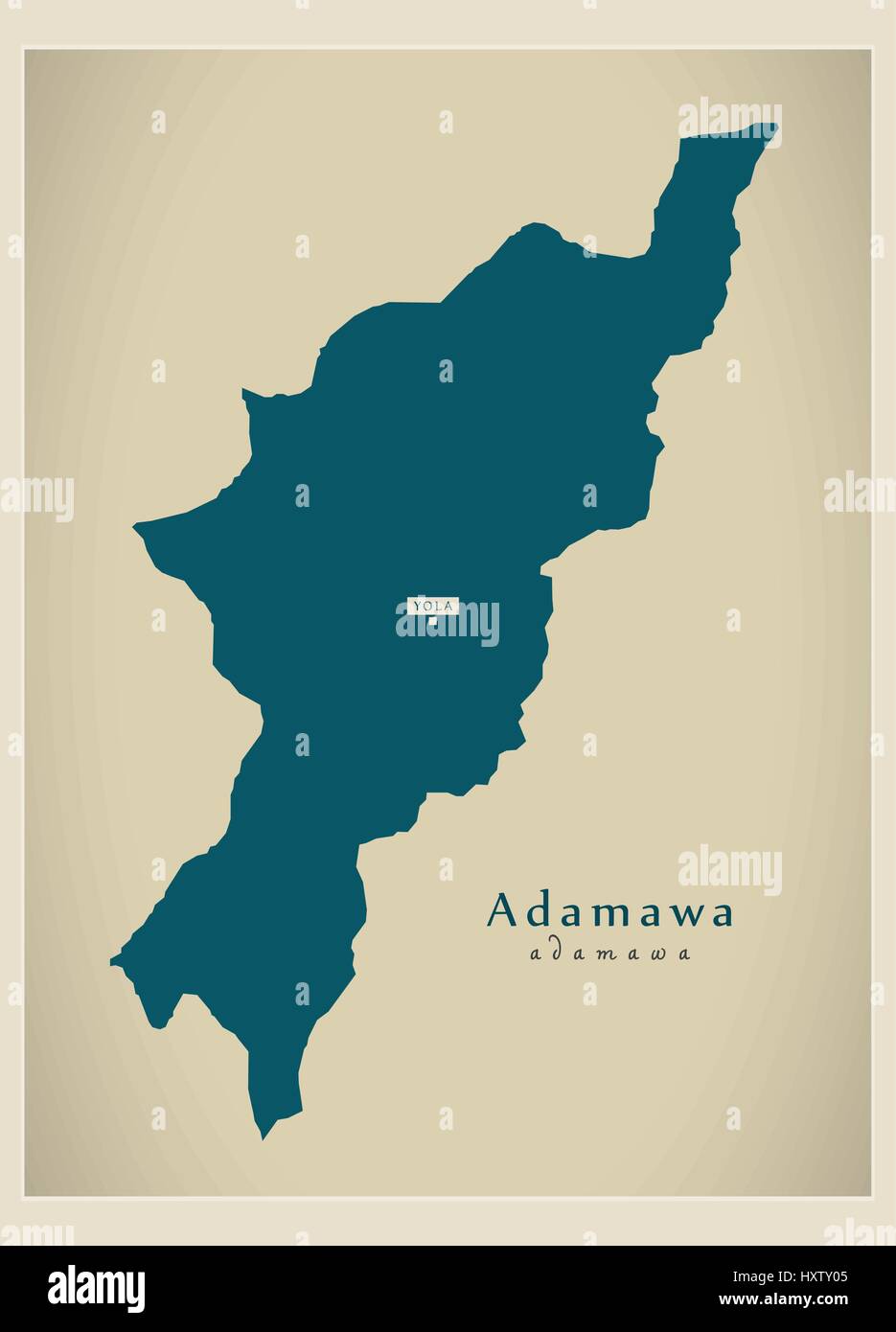 Modern Map - Adamawa NG Stock Vector Image & Art - Alamy