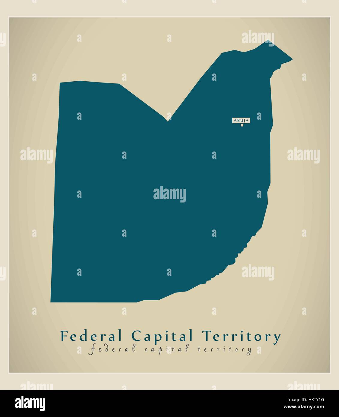 Modern Map - Federal Capital Territory NG Stock Vector Image & Art - Alamy