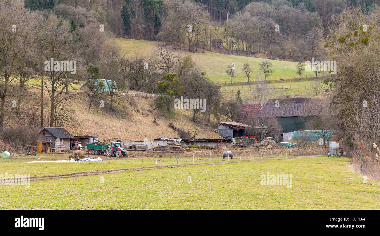 rural agricultural scenery in Hohenlohe, a area in Southern Germany ...