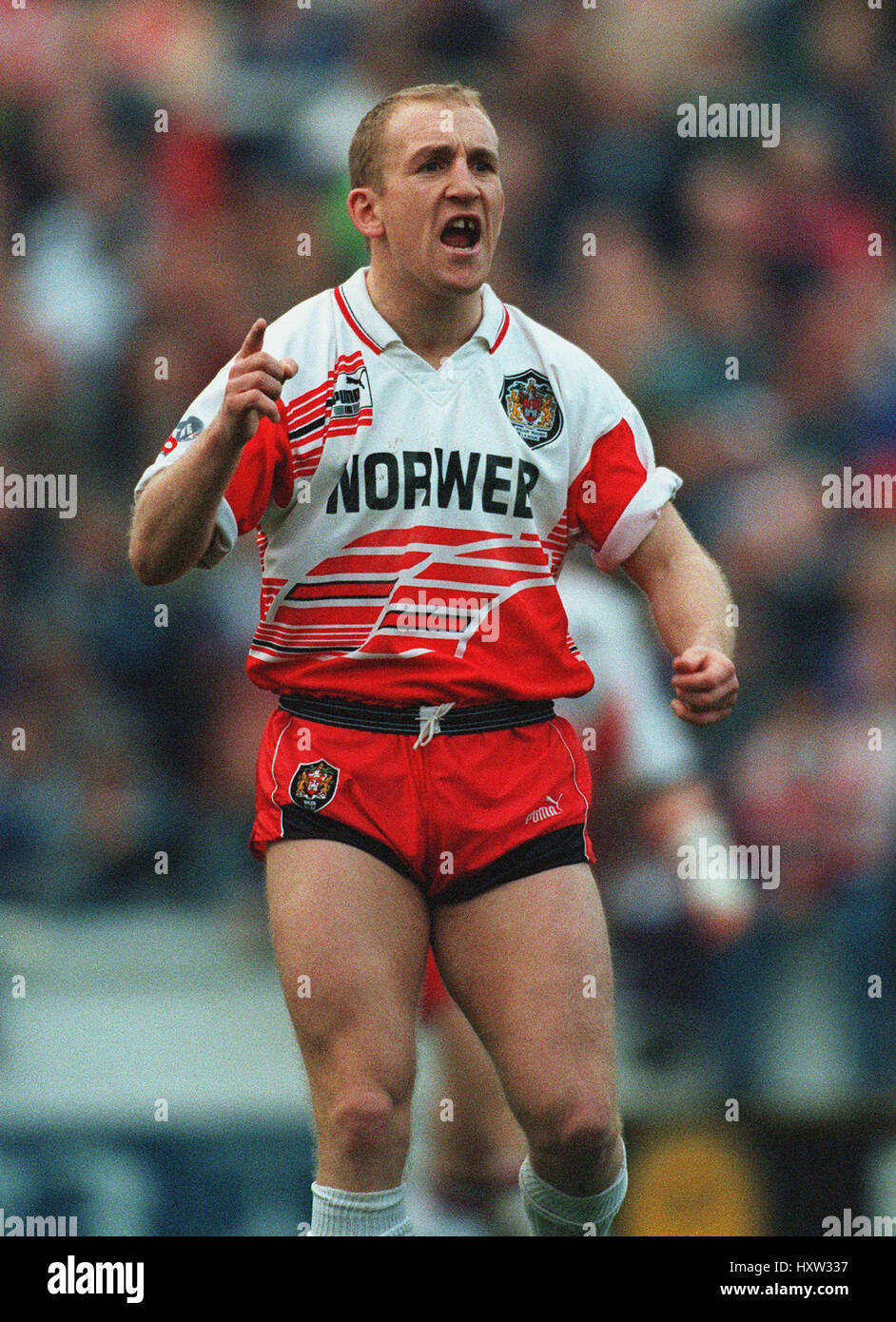 SHAUN EDWARDS WIGAN RLFC 29 November 1994 Stock Photo Alamy