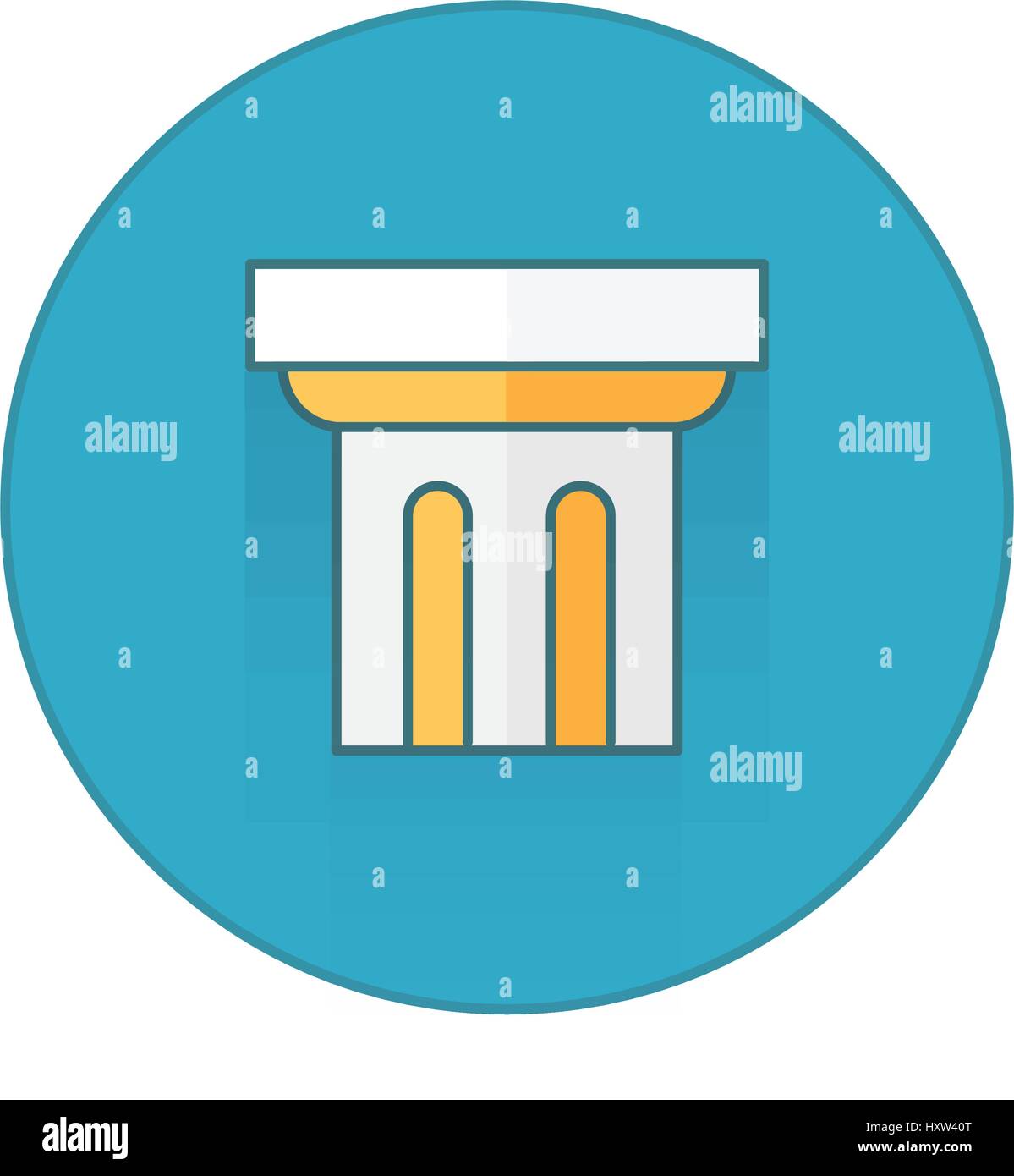 Ancient columns icon button Stock Vector Image & Art - Alamy