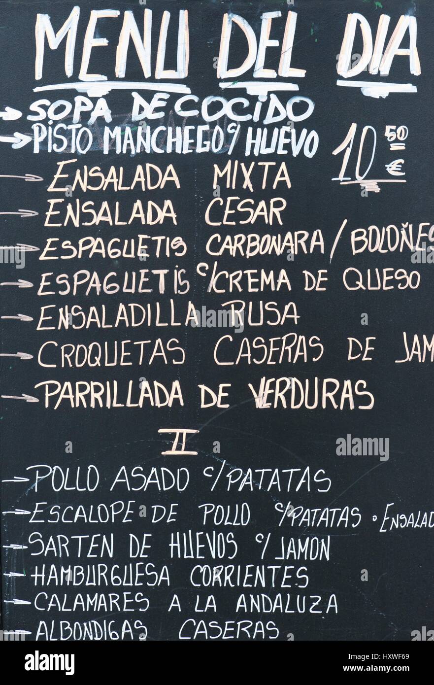Spanish Menu Design