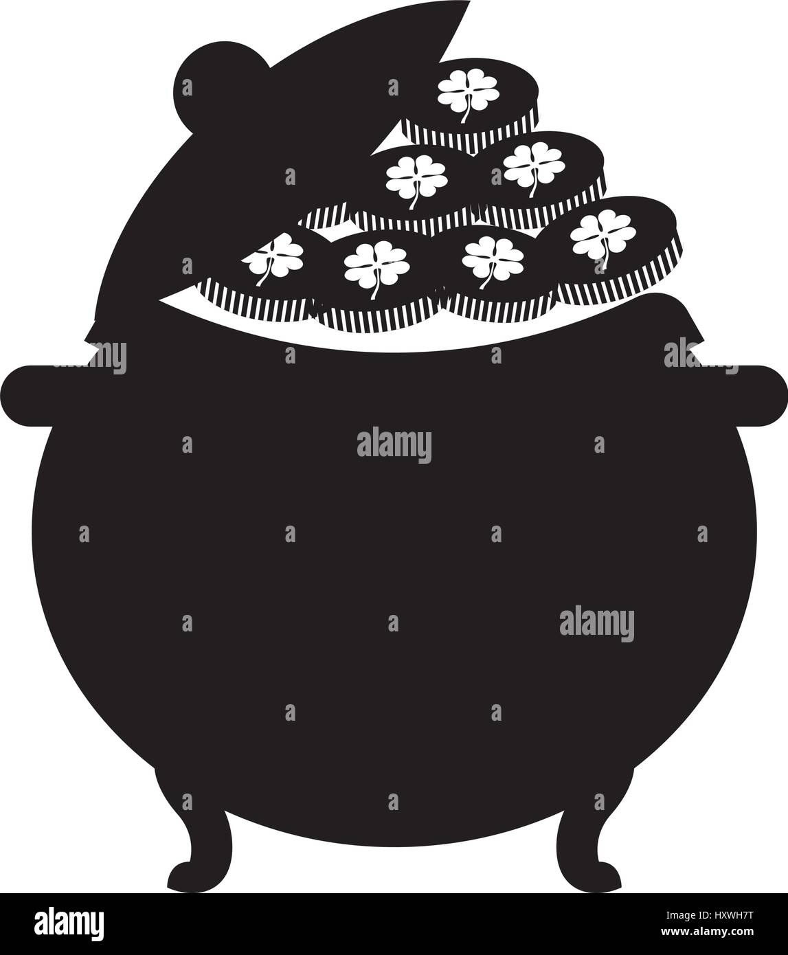 Cauldron with treasure icon vector illustration design Stock Vector ...