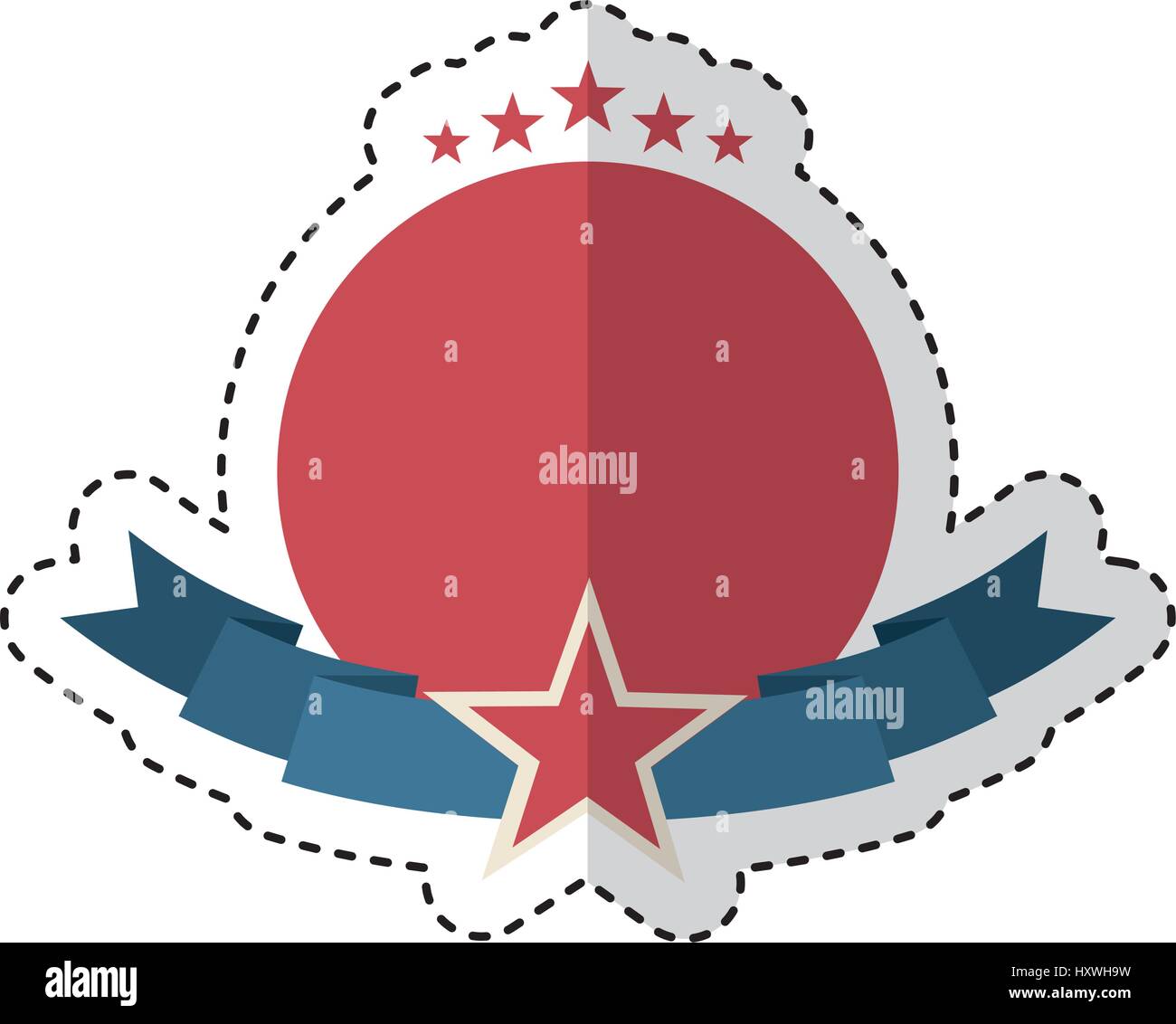 american frame with ribbon and star vector illustration design Stock ...