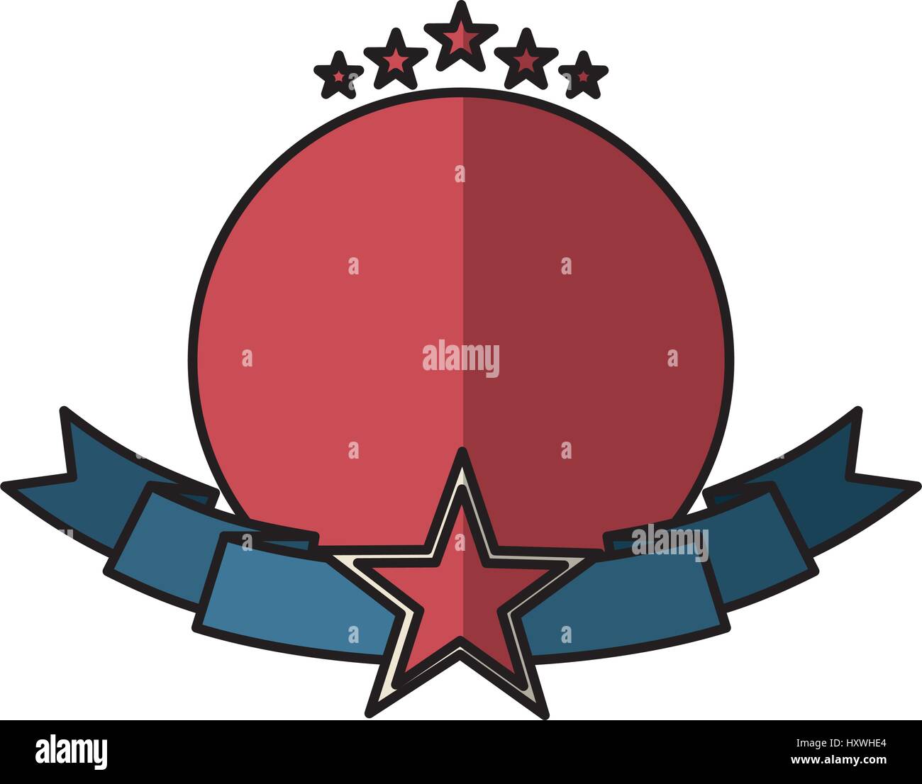 american frame with ribbon and star vector illustration design Stock ...
