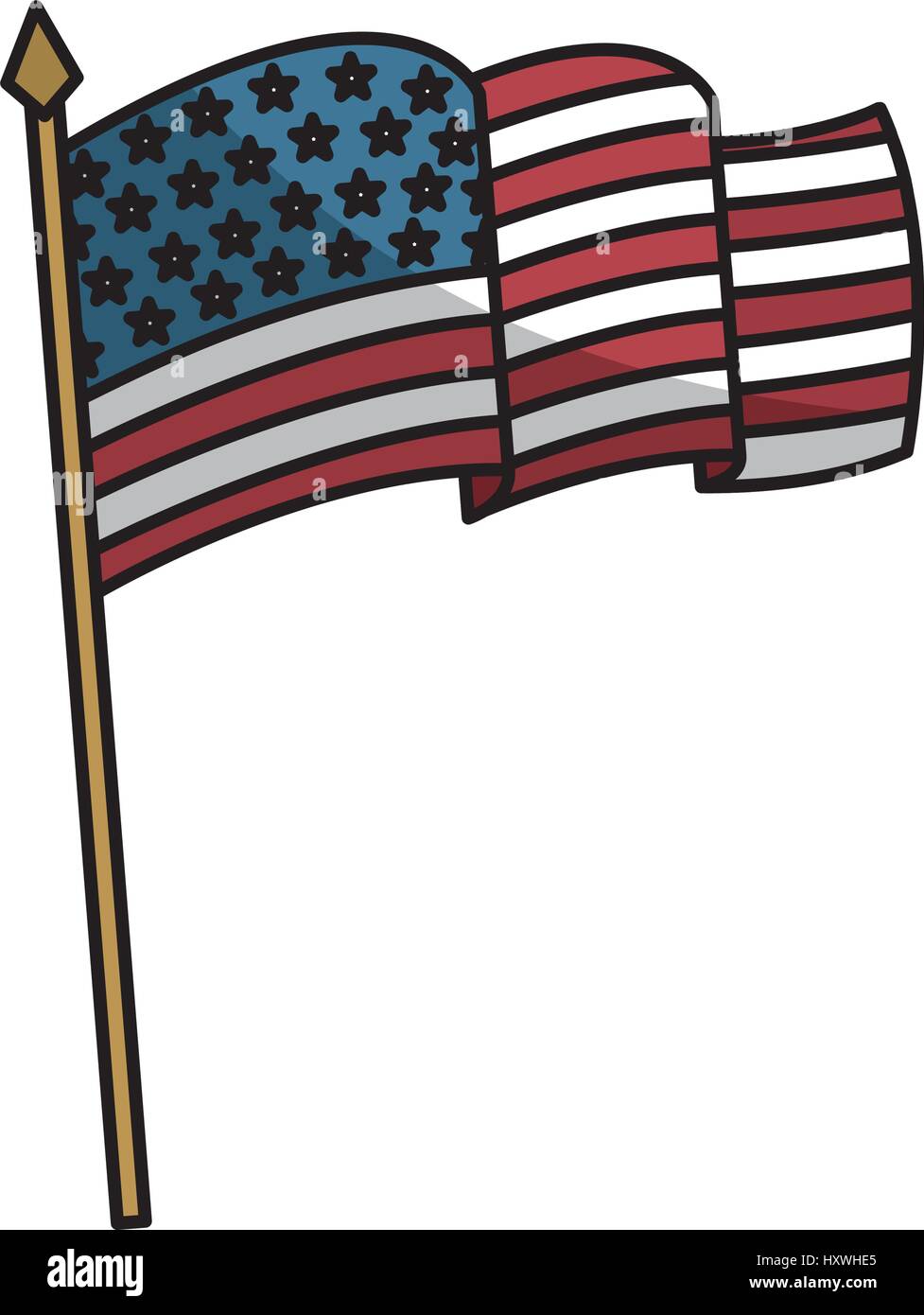 usa flag isolated icon vector illustration design Stock Vector Image ...
