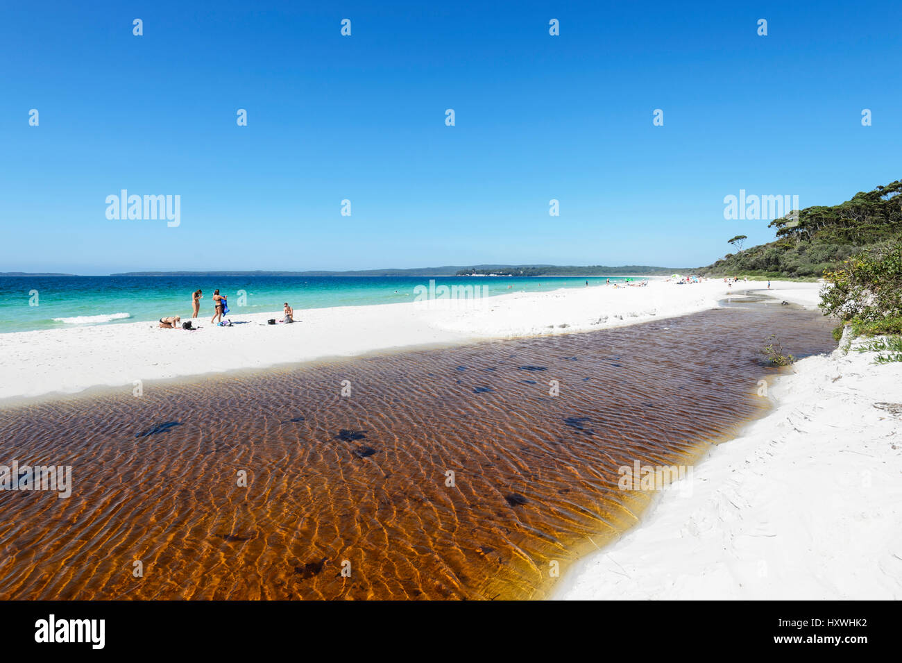 Hyams Beach is a spectacular stretch of Jervis Bay with fine white sand, New South Wales, NSW Hyams Beach is a spectacular stretch of Jervis Bay with fine white sand, New South Wales, NSW