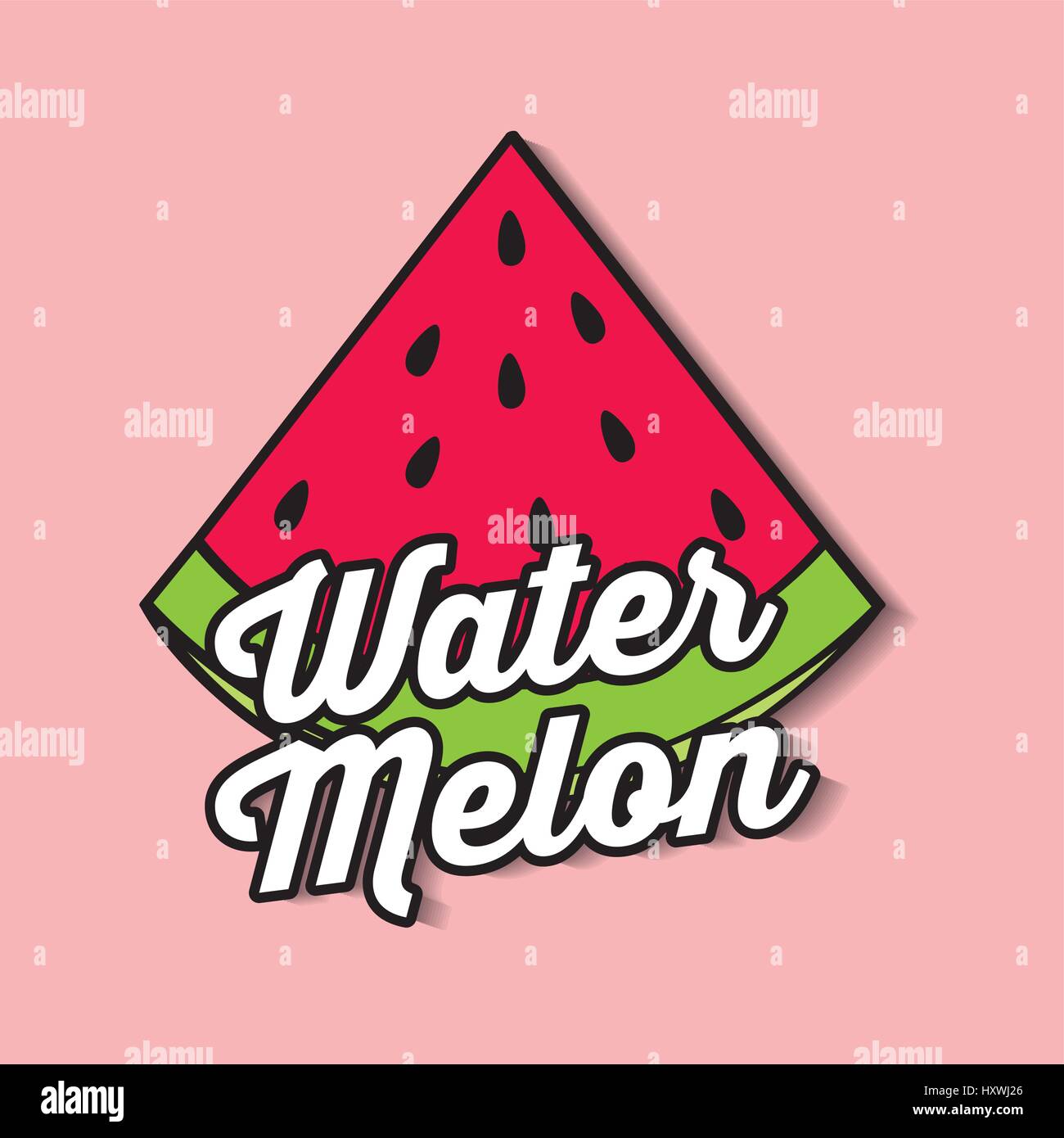 watermelon fresh fruit premium quality vector illustration design Stock ...