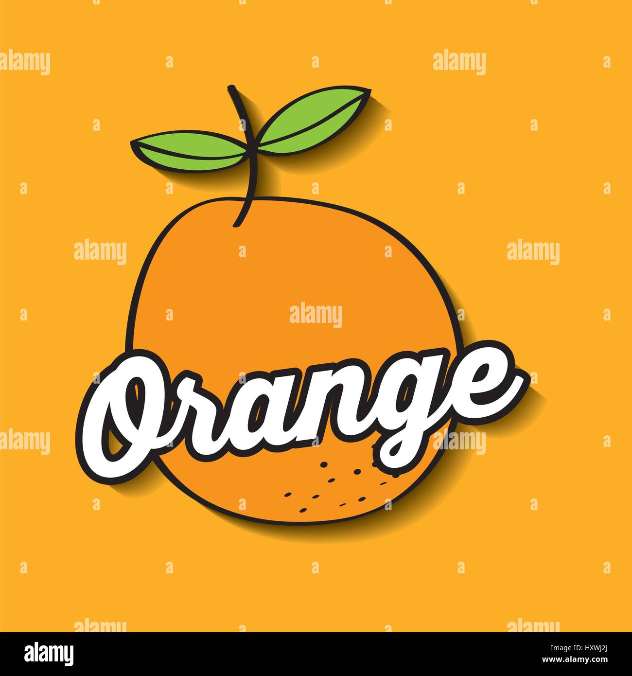orange fresh fruit premium quality vector illustration design Stock ...