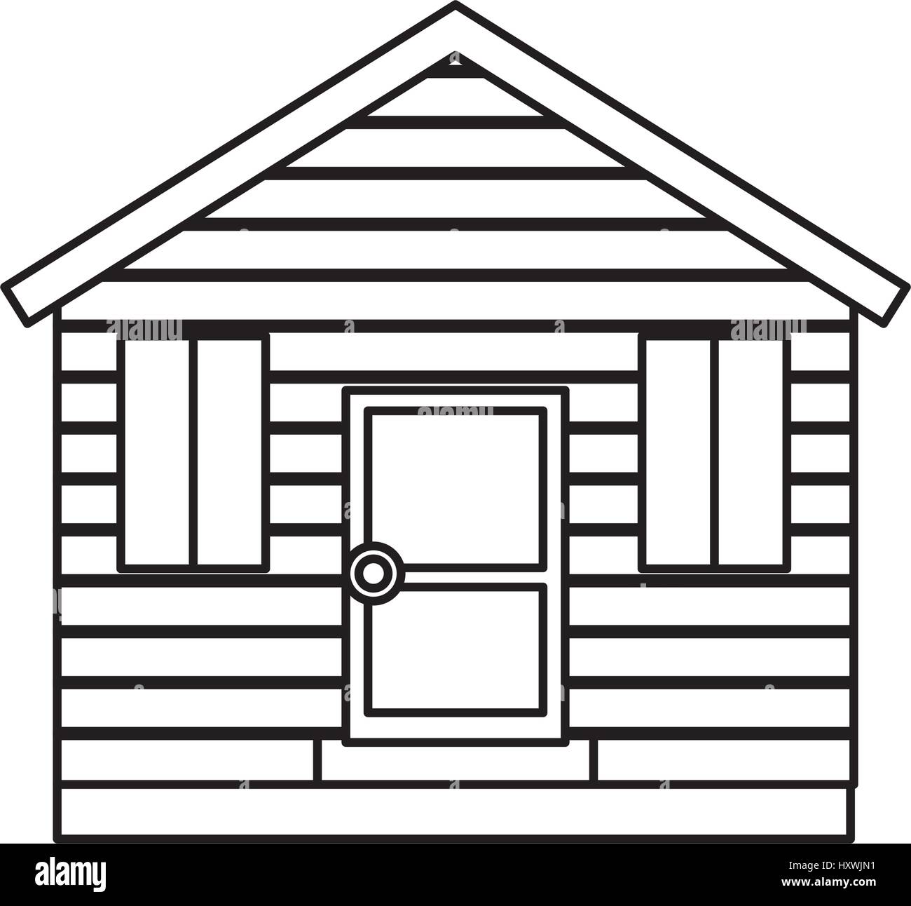 cute wooden house isolated icon vector illustration design Stock Vector ...
